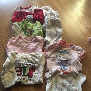10 onesies short sleeve and long sleeve 3-6 months